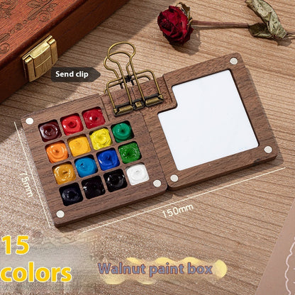 Mini Watercolor Color Box Acrylic Box Portable Portable Journal Book Sketch Travel Painting Picture Book 65f0d124 520e 45f2 a