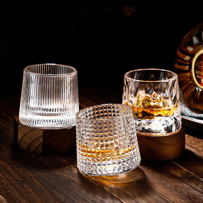 Thickened rotating tumbler whiskey glass 6621250735506