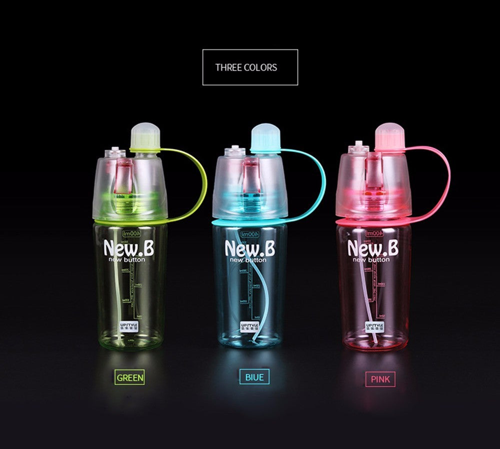 Sports plastic cup spray cup outdoor portable cup creative gift cup hydrating water cup 663192598809