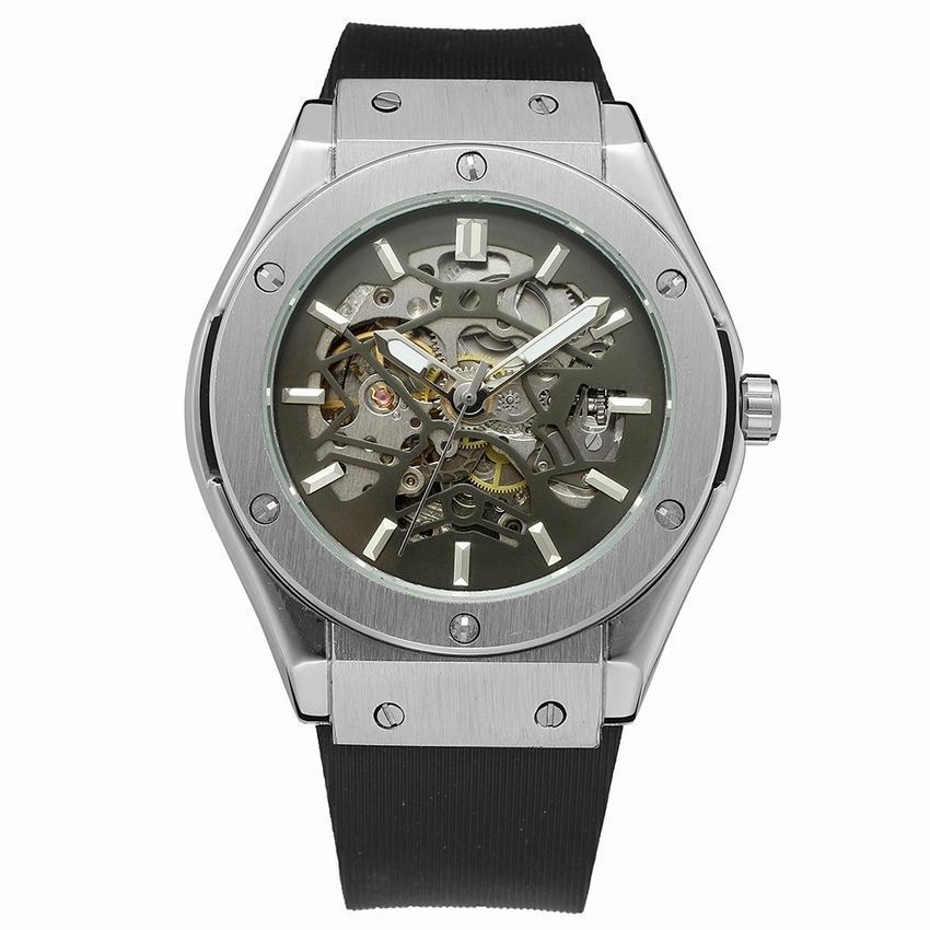 Vintage skeleton mechanical watch 663194623725