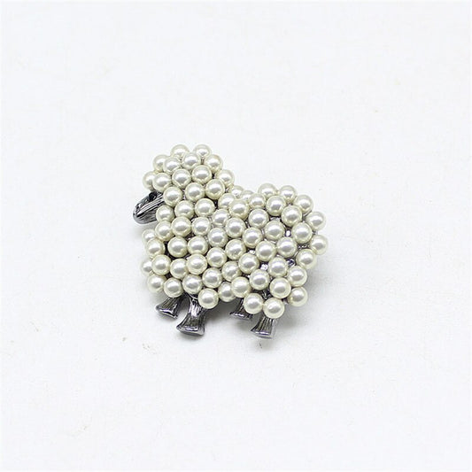 Full lamb pearl cute lamb brooch 663580241649