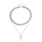 Double Layer White Shell Necklace Fashion Personality Metal 663586c6 fa70 410b 9c04 8ce46e0262bd