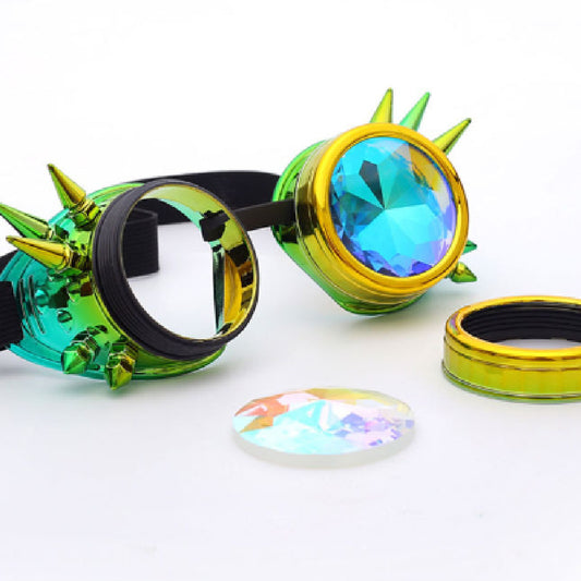 Magic Color Two-tone Gradient Steampunk Kaleidoscope Electronic Music Festival Internet Celebrity Goggles 66407ff8 32fe 4c04 