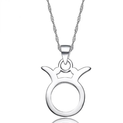 S925 Sterling Silver Twelve Constellation Pendant Fashion Simple 6674351b 9d2a 4260 a5a7 1c90f3c402ec