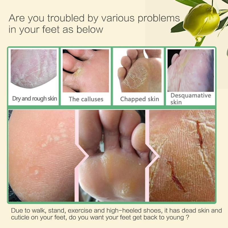 Aloe Vera Foot Mask Peeling For Legs Feet Mask Exfoliating Socks Scrub For Pedicure Anti Crack Heel Remove Skin Foot Patch 66