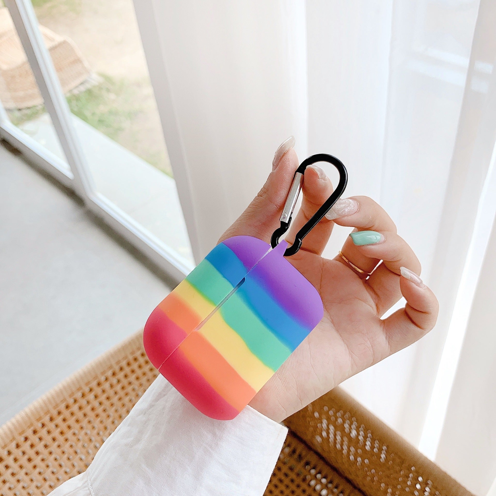 Compatible with Apple, Rainbow silicone protective sleeve 66810056939426