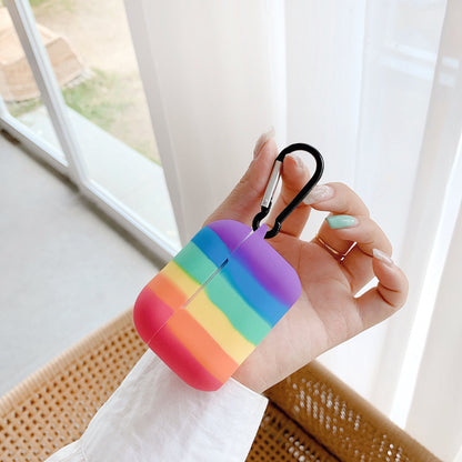 Compatible with Apple, Rainbow silicone protective sleeve 66810056939426