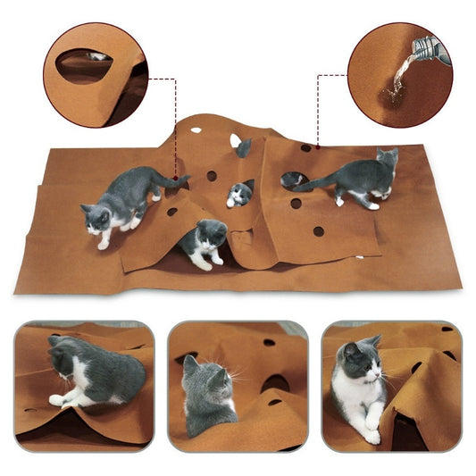 Cat Playing Mat Training Pet Activity Play Mats Collapsible Pets Rug Scratch Resistant Toys Bite Pad Dropshipping 6683cce6 97