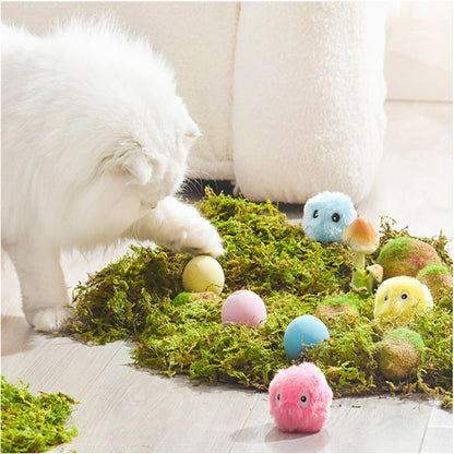 Kitty Calling Ball Toy Light-emitting Cat Teasing Ball Catnip Sound Molar Long Lasting Self-Hi Relieving Stuffy Dog Toy Pet P