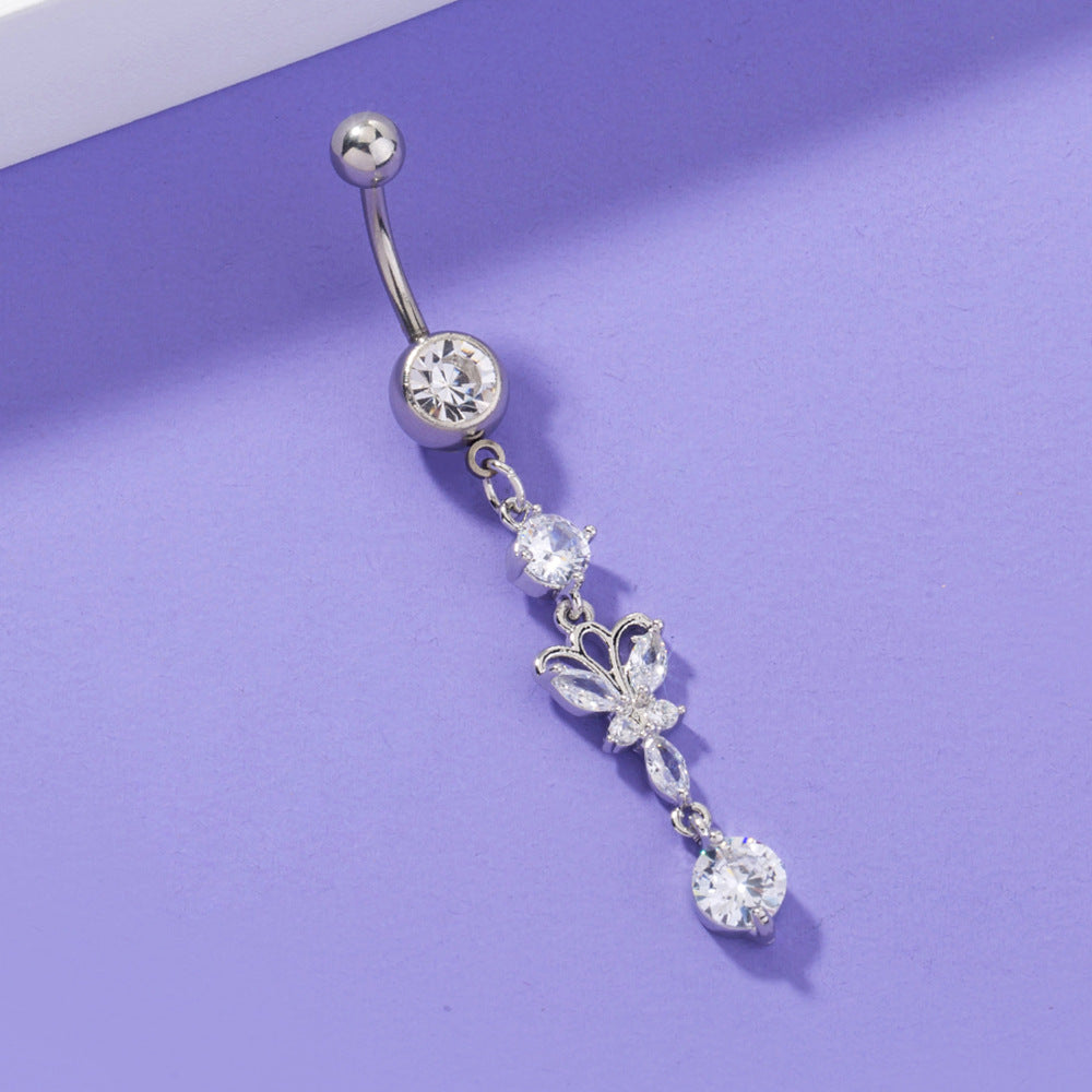 Exquisite Zircon Butterfly Belly Button Piercing 668d4845 7818 4b90 83f5 c8f79b7821ae