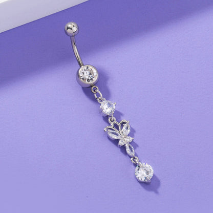Exquisite Zircon Butterfly Belly Button Piercing 668d4845 7818 4b90 83f5 c8f79b7821ae
