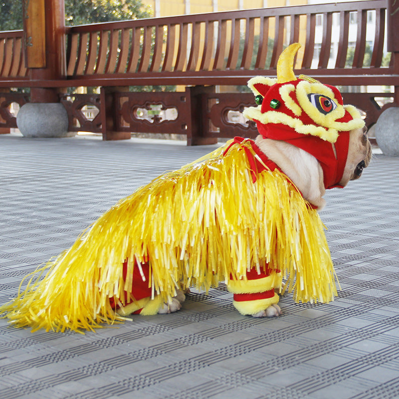 New Year Transformed Into Pet Clothing Lion Dance Costume 669321e7 9232 402a b31b a252d18eedec