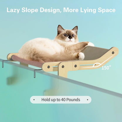 Mewoofun Pet Cat Window Perch 4 Color Wooden Assembly Hanging Bed Cotton Canvas Easy Washable Multi-Ply Plywood New Dropshipp