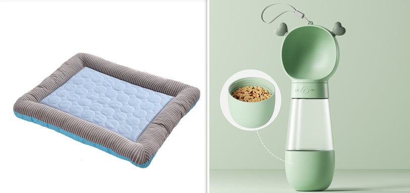 Pet Cooling Pad Bed For Dogs Cats Puppy Kitten Cool Mat Pet Blanket Ice Silk Material Soft For Summer Sleeping  Blue Breathab