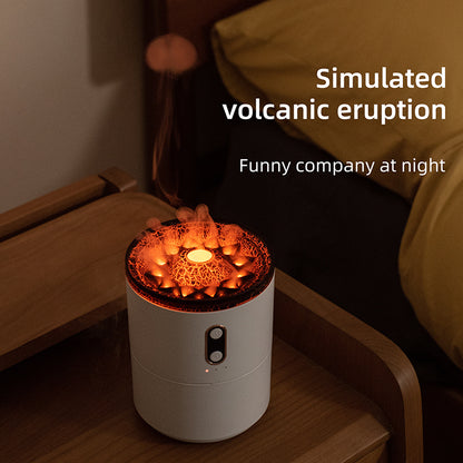Volcanic Flame Aroma Essential Oil Diffuser USB Portable Jellyfish Air Humidifier Night Light Lamp Fragrance Humidifier 67093