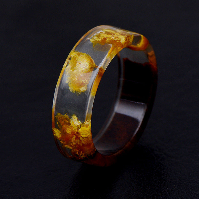 Retro Creative Plant Resin Wood Transparent Ring 670987ff bfc7 43ff ad66 e8026b4dec1a