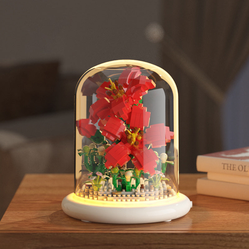 Building Block Flower Eternal Rose Small Particle Building Block Assembly Toy Gift Desktop Decoration 670fe27b 0f84 4b12 bb41