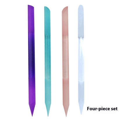 Full-color Cylindrical Glass Nail File Manicure Implement Manicure Household Double-headed Nail-free 671bf01a ae04 4c4c ae38 