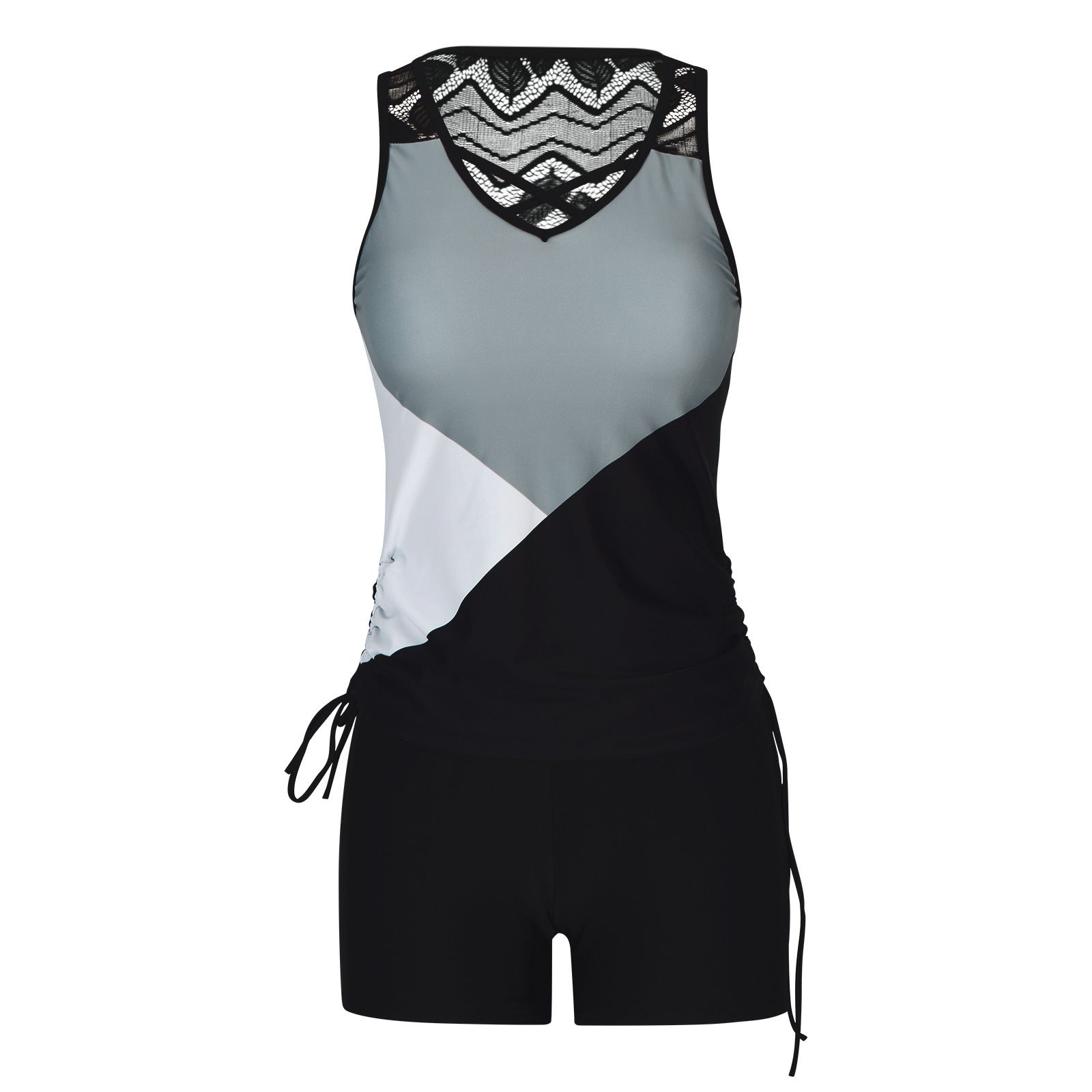 European And American Women's Seperated Swimwear High Waist Swimsuit Tied Top 67200fcd f445 446f a2d6 070405b49afe