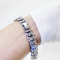 Flat Cuban Link Chain Diamond Bracelet 672a10f0 2cb9 4910 846e 825218af06c1