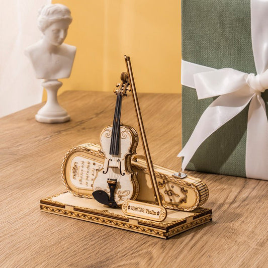 Robotime ROKR Violin Capriccio Model 3D Wooden Puzzle Easy Assembly Kits Musical DIY Gifts For Boys&Girls Building Blocks TG6