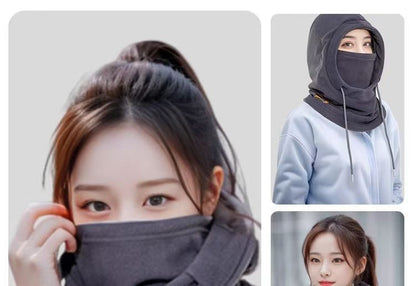 Winter Windproof Men's And Women's Outdoor Riding Thermal Head Cover Scarf Mask Integrated