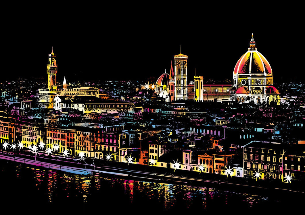 City night scratch painting 6751030363615