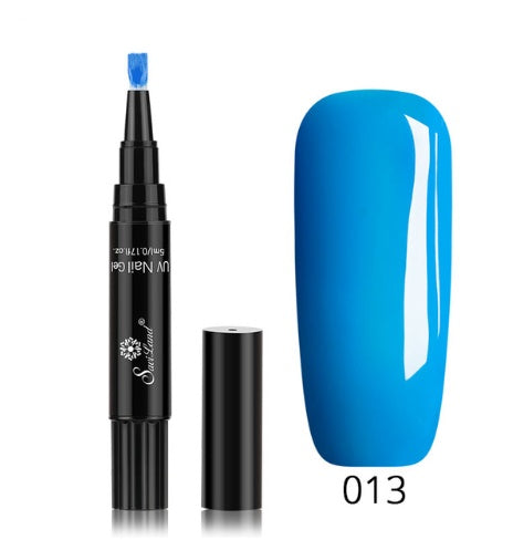 3 In 1 Gel Nail Varnish Pen Glitter One Step Nail Art Gel Polish Hybrid - HD Wireless Product #49