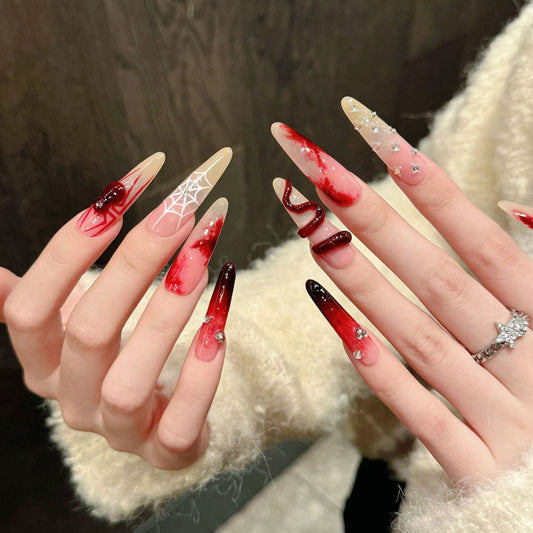 Long Advanced New Chinese Style Red Manicure 6759a835 8bd8 4649 bcce aa9606c55c35