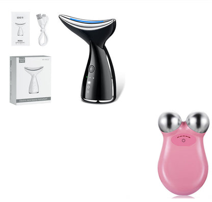 EMS Microcurrent Neck Face Beauty Device With 3 Colors LED Photon Therapy Skin Tighten Reduce Double Chin Face Lifting Device
