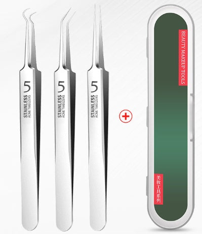 High Precision High Hardness Cell Tweezer Blackhead Removing Tweezers Stainless Steel Splinter Acne Clip No 5 Cell Tweezer 67