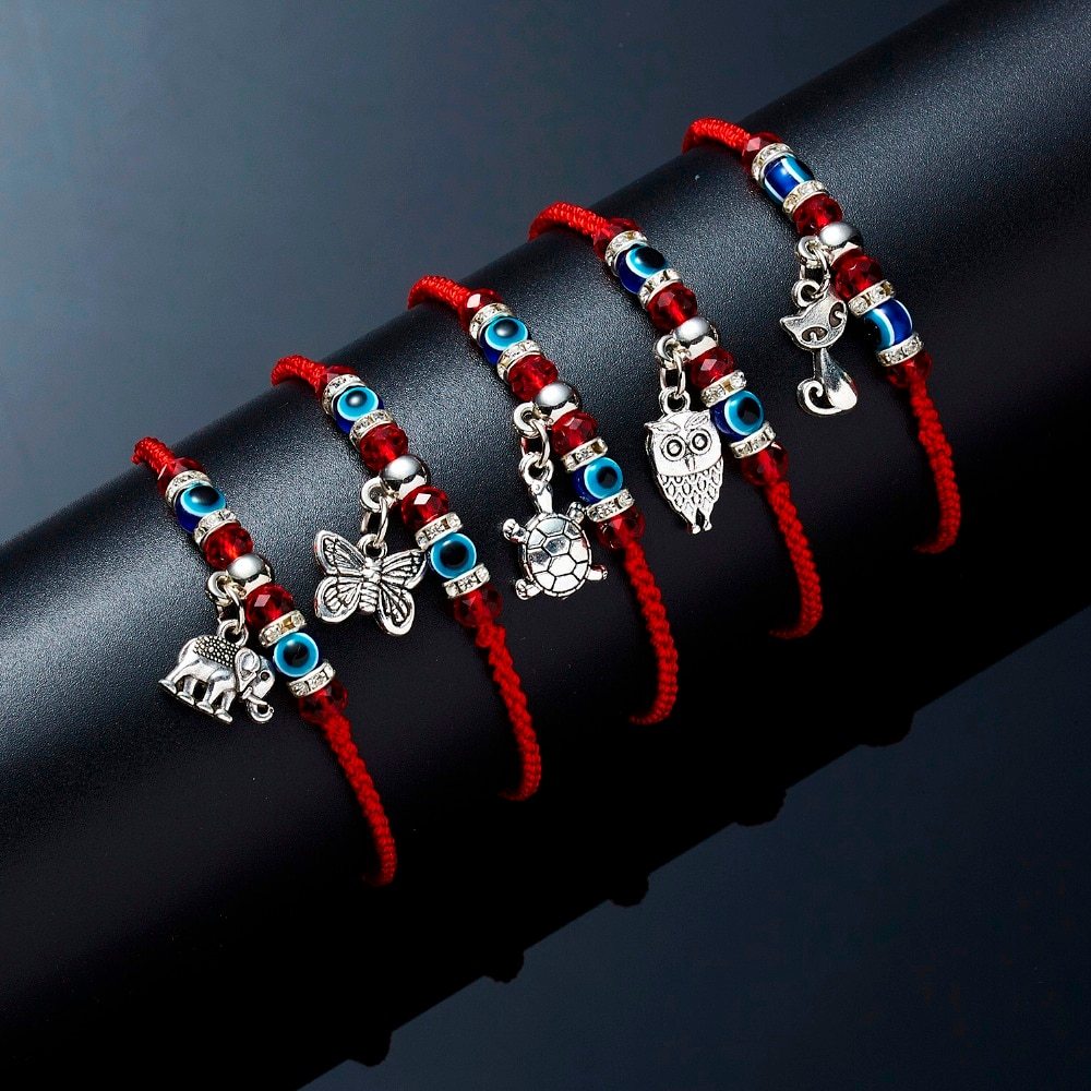 Red cord braided adjustable bracelet 6762944259656