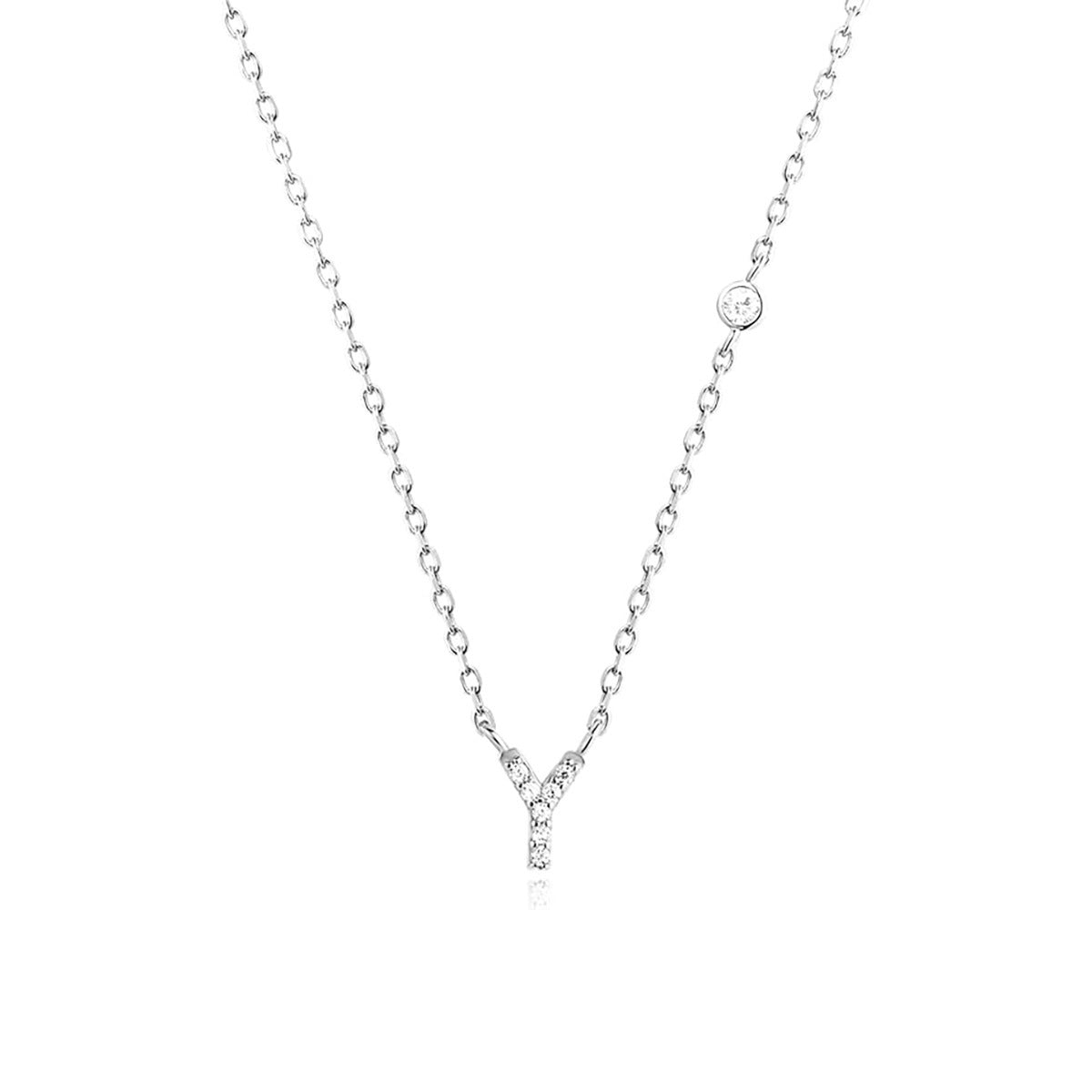 Fashion Jewelry Luxury Gold Color A-Z 26 Letters Necklace CZ Pendant For Women Cute Initials Name Necklace Fashion Party Wedd