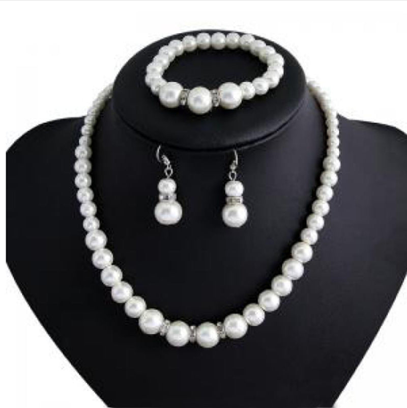 Shambhala Diamond Ring Synthetic Pearl Necklace Bridal Set 676fde7b c3bd 41a4 8b2b 69515662dbbc