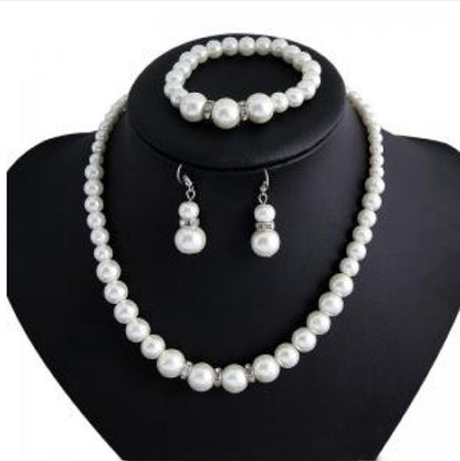 Shambhala Diamond Ring Synthetic Pearl Necklace Bridal Set 676fde7b c3bd 41a4 8b2b 69515662dbbc