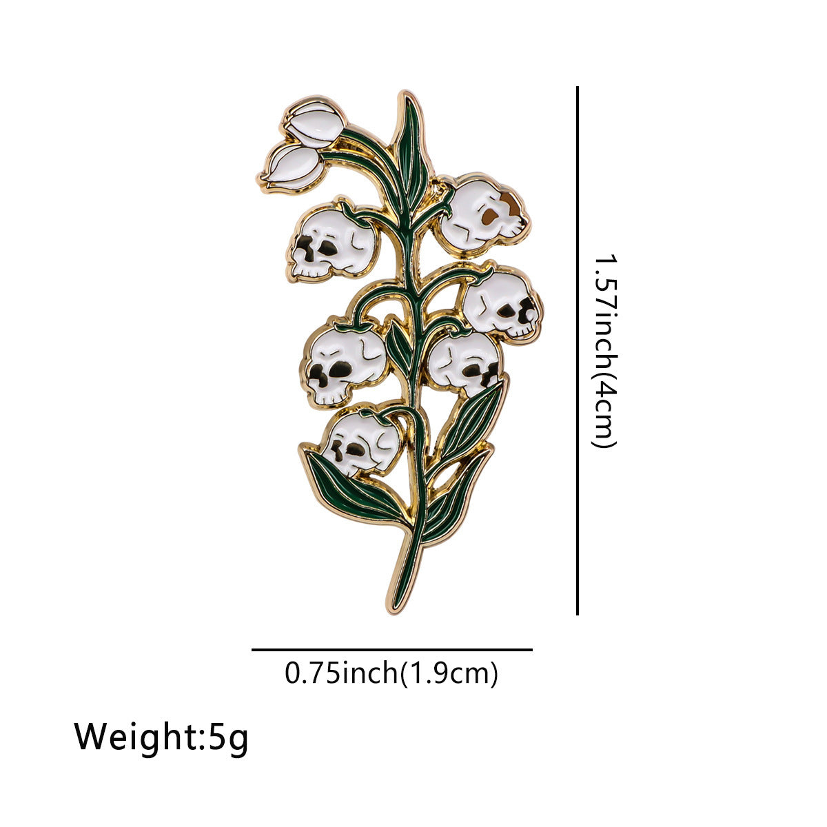 Skull Flower Brooch Backpack Ornament Accessories Pin Alloy 67716dda 9aae 4b14 bd77 6a37db8ccc4e
