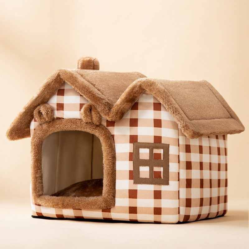 Foldable Dog House Pet Cat Bed Winter Dog Villa Sleep Kennel Removable Nest Warm Enclosed Cave Sofa Pets Supplies 6771ca7f ef