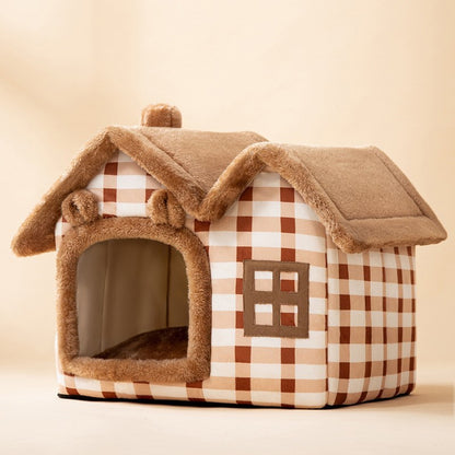 Foldable Dog House Pet Cat Bed Winter Dog Villa Sleep Kennel Removable Nest Warm Enclosed Cave Sofa Pets Supplies 6771ca7f ef