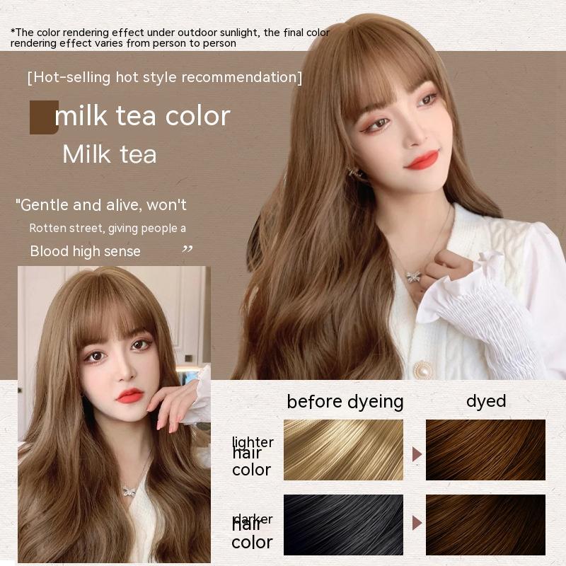 Ammonia-free Hair Color Paste Monochrome Paste Cover White Hair Multi-segment Color One-step Black Tea Gray Blue Black Hair D