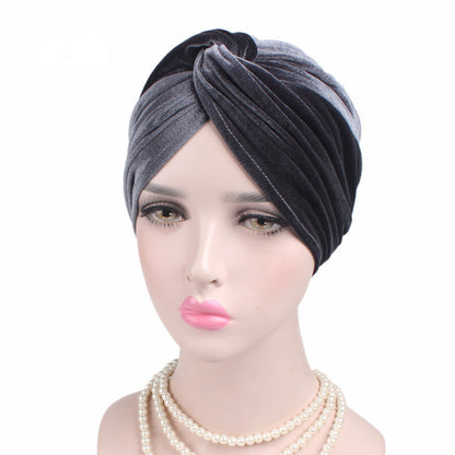 Autumn Winter Velvet Stretch Bandana Hat 678833dd 6973 4792 b606 497292b9d0d6