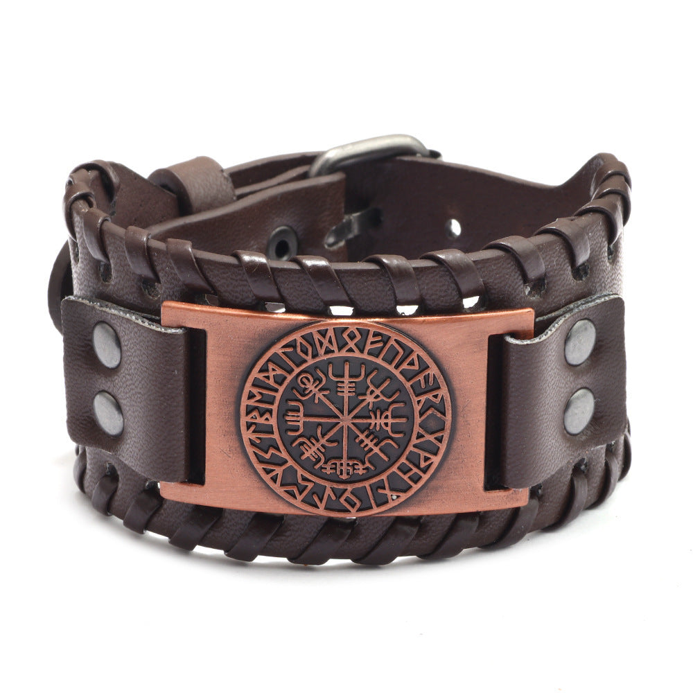 Men's wide leather bracelet 679102521051