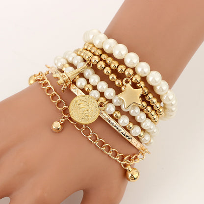 Boho Style Flower Starfish Buckle Circle Bracelet Set 67a4586e 603c 47b2 bd67 e03f8afd53bf