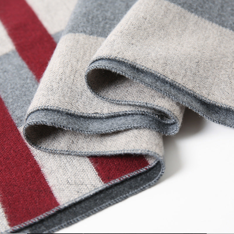 Simple Plaid Warm Keeping Artificial Cashmere Scarf 67bf4136 2dcd 488c 8b9e c51200ed040c