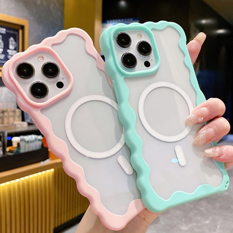 Transparent Magnetic Niche Phone Case - 图片 3
