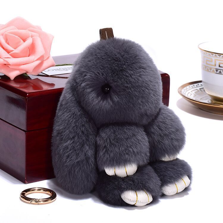 Fashionable Cotton Cute Rabbit Keychain Pendant 67d30630 3135 4a57 a6a4 98953ff0daf2