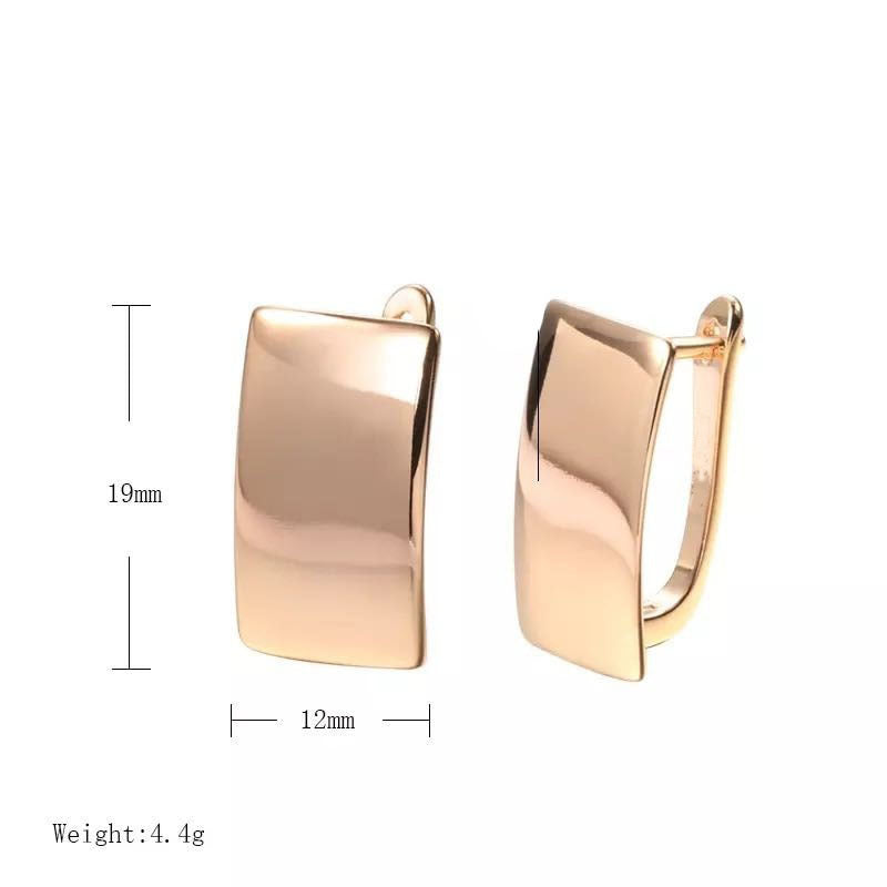 Fashion Simple 14K Gold Square Glossy Ear Clip 67da2cd9 1f2c 45d4 9aae 2c87926af55e