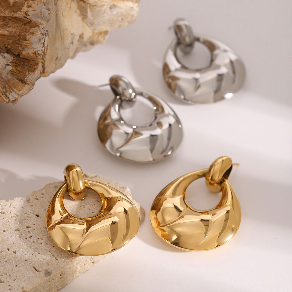 Stainless Steel Exaggerated Titanium Earrings 67db796c 6c31 496e 94f2 bebf2355956e