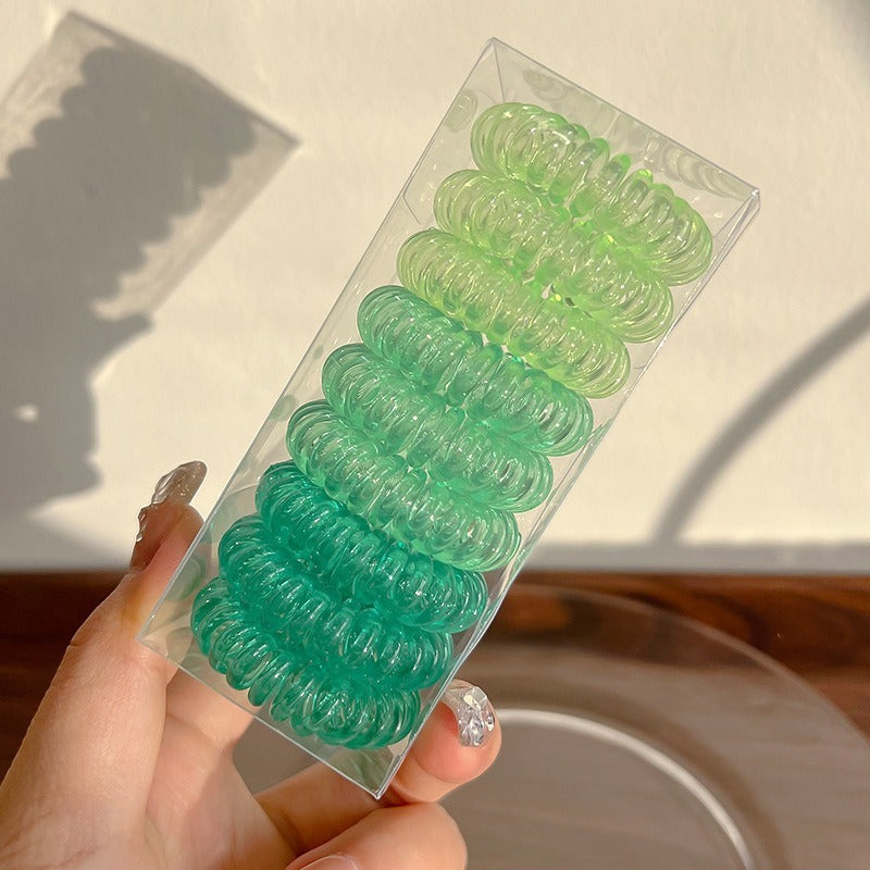 Telephone Wire Hair Ties Hair Rope Hair-binding High Elasticity Not Tight Hair 67f1599b ea7b 4bb2 95f2 1b9839624438