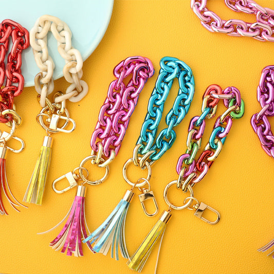 European And American Popular Ornament Highlight Plastic Key Ring 67f1daa1 382b 40bc 9450 4aa5a978becd