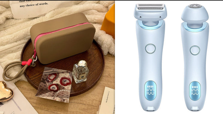 2 In 1 Hair Removal Epilator USB Rechargeable Trimmer Women Body Razor Face Leg Armpit Bikini Hand Pubic Shaver Hair Remover - HD Wireless Product #11